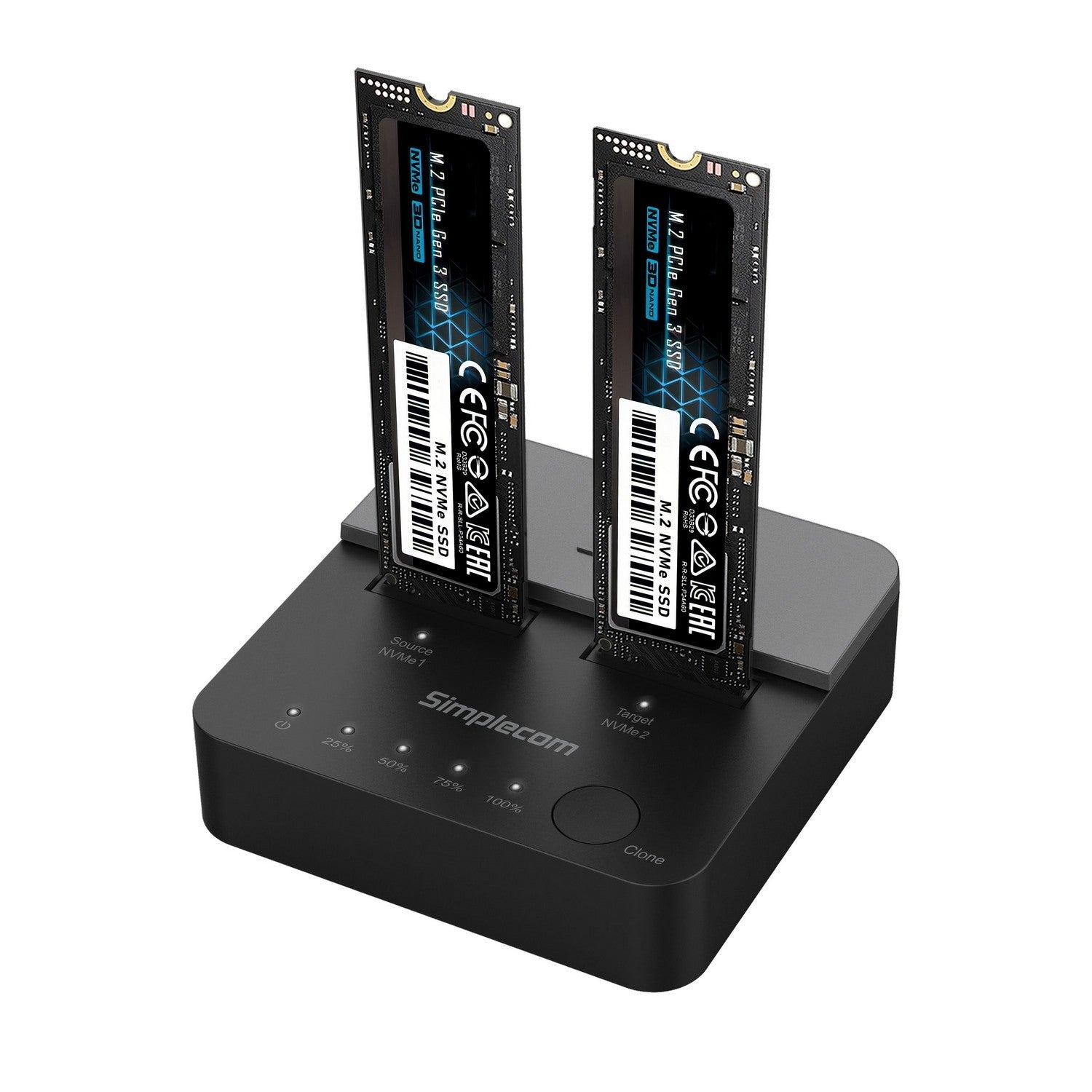Simplecom SD550v2 USB 3.2 Gen2x2 to Dual Bay NVMe M.2 SSD Docking Station Duplicator Offline Clone Simplecom SD550v2 USB 3.2 Gen2x2 to Dual Bay NVMe M.2 SSD Docking Station Duplicator Offline Clone